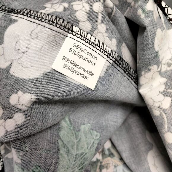 Grace Karin A-Line Skirt Womens Size M Navy Blue Floral Pleated Short Stretch - Picture 10 of 11